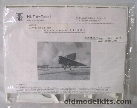 Huma Model 1/72 Lippisch Li DM1 (DM-1) - Bagged, 21 plastic model kit
